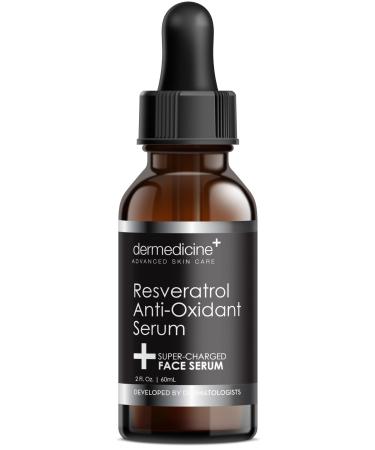 Dermedicine Resveratrol Liquid Serum Facial Skin Care Lift Resveratrol Serum for Face 2 Fl Oz