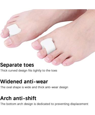 Washable Toe Separators: Pain Relief, Bunion Corrector, Reduce Calluses & Prevent Slipping - White - Buy Online on GoSupps.com