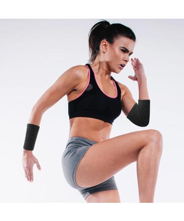 ONUPGO 6 Inch Wrist Sweatbands - Wrist Protection Sweat Bands Sport Wristbands for Basketball  Tennis  Football  Baseball (Pair) Black - Buy Online on GoSupps.com