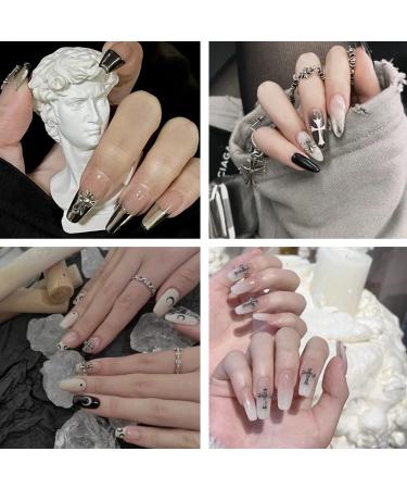 Chrome Hearts Cross Nail Charm Metal Punk Rivet Nail Art Decoration (2 Pack) - Buy Online on GoSupps.com