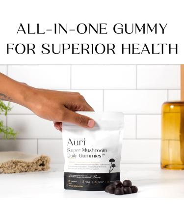 Auri Energy & Immune Boost Pack Super Mushroom Daily Gummies Cordyceps Elixir Bundle - Daily Wellness for Focus Stamina and Longevity - 60 Gummies + 60ml Tincture - Buy Online on GoSupps.com