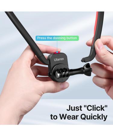 Ulanzi Magnetic Neck Bracket for GoPro & Action Cameras | Multi-Angle Adjustable Quick Lock Holder for Hero 11/10/8/7/6/5 Insta360 & OSMO Action - Buy Online on GoSupps.com