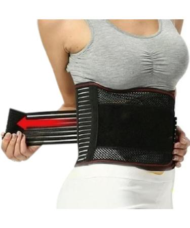 Adjustable Waist Trainer Belt Unisex Lower Back Brace Spine Support Waist Belt Orthopedic black S - Buy Online on GoSupps.com