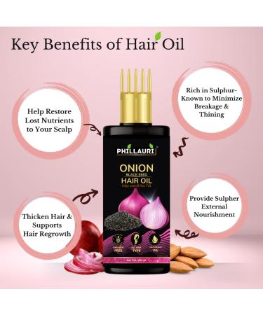 Onion Blackseed Hair Oil - Advanced Hair Growth Solution for Dandruff & Hair Fall - 100ml - International Shipping Available - Buy Online on GoSupps.com