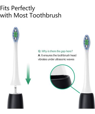 Helalkit 10 Pack Replacement Toothbrush Heads | Compatible with Philips Sonicare Electric Brushes | 10 Pack Green - Buy Online on GoSupps.com