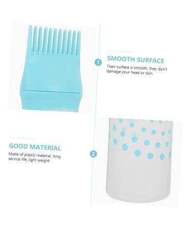 3-Pack Hair Oil Applicator Bottles | Root Applicator & Hair Coloring Brush | Blue 17x4.5cm - Buy Online on GoSupps.com