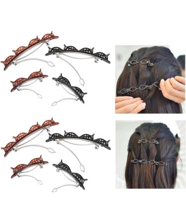Fashion Double Layer Twist Hair Band Double Bangs Hairstyle Hairpin Bangs Hairstyle Hairpin Set Women Girls Hair Styling Bangs Clip Hair Tool Accessories - Buy Online on GoSupps.com