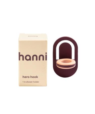 HANNI Hero Safety Razor Holder Heavy Duty Storage Stand for Shaving Accessories Bathroom or Shower Organizer for Men and Women Burgundy Razor Storage