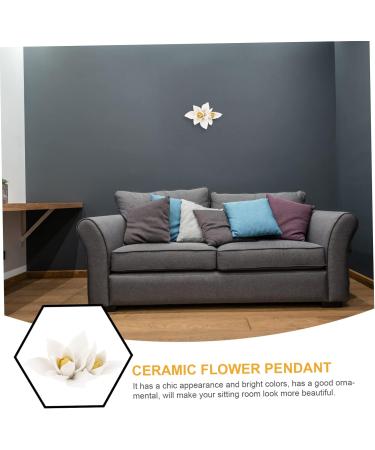 Alipis 1pc Ceramic Orchid Wall Decor The Flowers Pendant 3d 9X6.5CM White - Buy Online on GoSupps.com