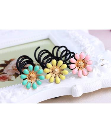10PCS Assorted Color Flower Spiral Hair Pins - Hair Bun Styling Tool for Women and Girls - Buy Online on GoSupps.com