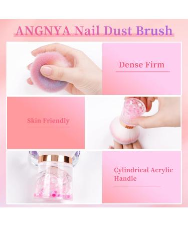 ANGNYA Nail Dust Brush - Soft Round Nail Art Duster with Acrylic Handle | Fluffy Powder Remover Brush for Manicure & Pedicure - International Shipping Available - Buy Online on GoSupps.com