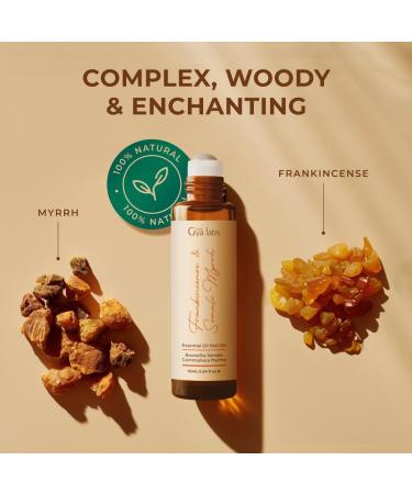 Frankincense Myrrh & Breathe Roll On Set - Essential Oils Aromatherapy Roll On with Essential Oil Set - 2x0.34 fl oz - Gya Labs - Buy Online on GoSupps.com