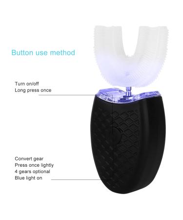 Electric Sound Toothbrush - U-Shape Automatic Cleaning 4 Modes Food-Grade Silicone Oral Care Tool - Buy Online on GoSupps.com