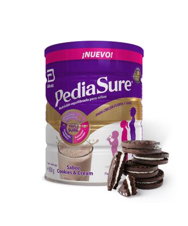 Abbott PediaSure Cookies & Cream Flavor Food supplements for children with proteins vitamins and minerals 850 g Cookies & Cream 850 g Paquete de 1