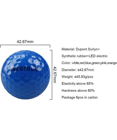 Crestgolf LED Glow Golf Balls - 3pcs Night Golf Balls with 4 LED Lights - Long Distance and Bright - Red+Blue+Green - Buy Online on GoSupps.com
