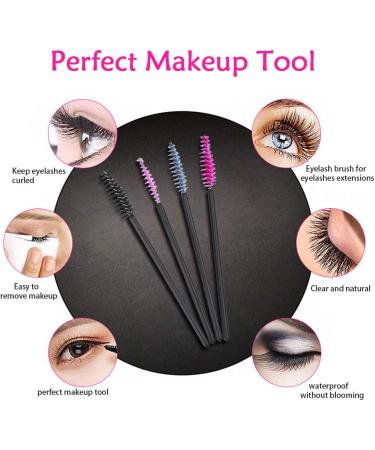 Disposable Eyelash Brushes KANOSON 200 Pieces Mascara Wands Lash Brush with Bendable Head Eyelash Applicator Eyebrow Spoolie Eyelash Brush for Extensions Multicolor - Buy Online on GoSupps.com