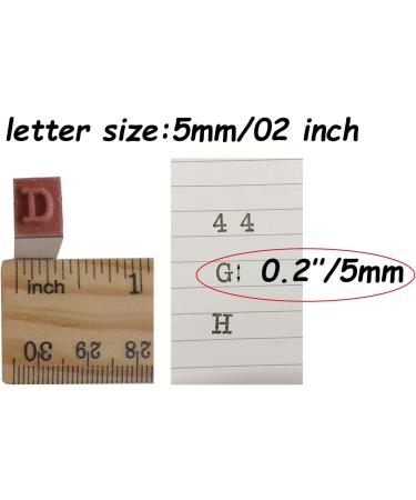 36 Pcs Small Wooden Rubber Stamps 0.2 Inch Letters & Numbers for DIY Crafts - Set B - Buy Online on GoSupps.com