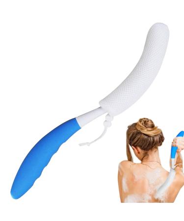 KkaFFe Long Handle Bath Brush 15.35 Anti-Slip Curve Shower Back Brush Ergonomic Streamlined Back Brush Scrubber  Body Brush for Showering for