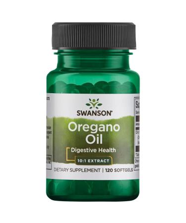 Swanson Oregano Oil 10:1 Extract-Natural Supplement Promoting Digestive Health-Respiratory & Urinary Tract Health Support (120 Softgels, 150mg Each)