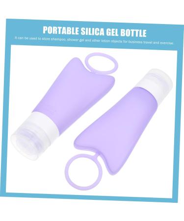 minkissy 1 Set 2 Silica Gel Bottle Empty Squeeze Containers Body Wash Empty Silicone Bottle Cleaning Soap Condiment Bottle Cream Makeup Lotion Dispenser Purple Makeup Stand Travel Portable 16X6cm Purple - Buy Online on GoSupps.com