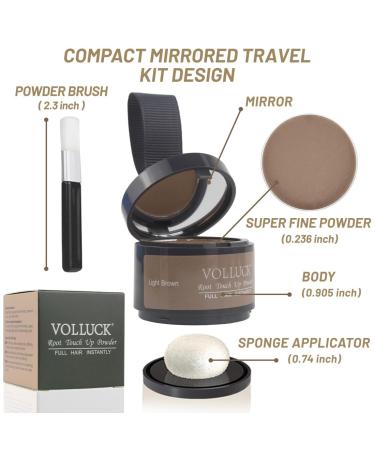 Full-Look Base Powder - Waterproof Hair Styling Powder for Volume & Hairline Concealment - 4g Light Brown - Suitable for Men & Women - International Shipping - Buy Online on GoSupps.com