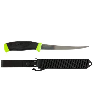 Morakniv Companion Sandvik stainless steel fish fillet knife with sheath black/yellow 15.4 cm