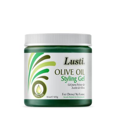 Lusti Organics Olive oil Styling Gel  Fast drying  No Flaking  16 Oz