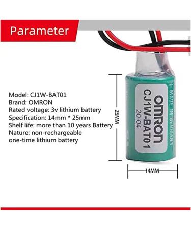 4 Pcs CJ1W-BAT01 3V 1000mAh Battery for CJ1M CJ1G CJ2M CJ2G CP1E CP1L CP1H COMP-311 PLC Controller International Shipping Available - Buy Online on GoSupps.com
