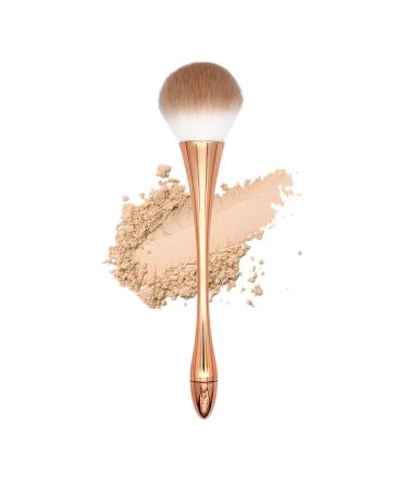 Powder brush large powder make -up brush blush brush blush brush large powder brush make -up brush facial brush for loose or pressed powder cosmetic brush bronzer brushes large (rose gold)
