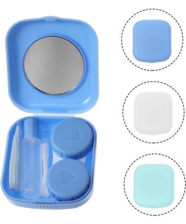 Solustrie Travel Size Contact Lens Container with Mirror | Eye Lens Storage Box & Solution Holder | Perfect for International Shipping - Buy Online on GoSupps.com