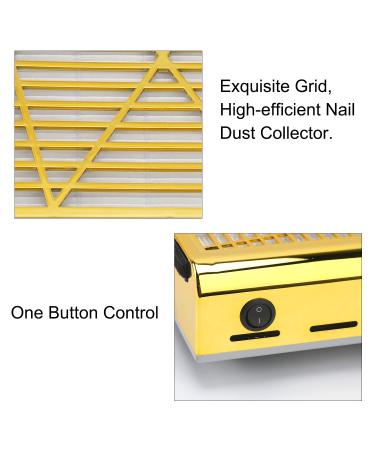 80W Nail Dust Collector - Professional Nail Suction & Dust Extractor for Manicure Salon - Golden Nail Fan for Acrylic Nails - Buy Online on GoSupps.com