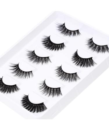 False Eyelashes 3D Faux Mink Fake Eyelashes Handmade by FADVAN Dramatic Thick Crossed Cluster False Eyelashes (5 Pairs) - Buy Online on GoSupps.com