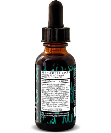 Redmint Lion's Mane Mushroom Herbal Tincture - Brain Boost & Clarity | Rooted in Ancient TCM Wisdom | Organic Immune Support Mushroom Supplement for Focus Memory Health & Wellness | 1 fl oz - Buy Online on GoSupps.com