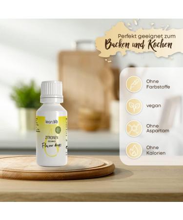 Lean:Life Lemon Flavour Drops 30ml - Sugar-Free & Low-Calorie Aroma for Food - Enhance Your Dishes! - Buy Online on GoSupps.com