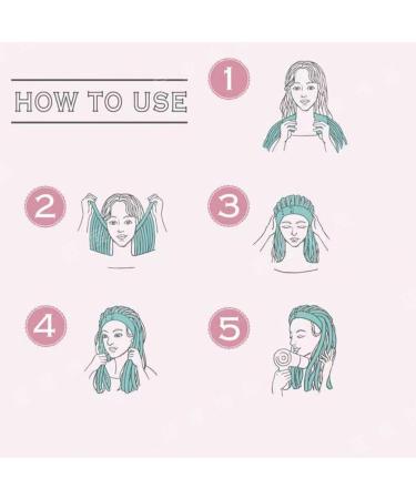 Pasta-Shaped Hair Drying Cap Curling Cap Lazy No-Heat Curling Tool Towel Fabric Hair Styling Tool Purple - Buy Online on GoSupps.com