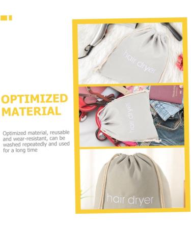 Outanaya 4pcs Hair Dryer Storage Bag Hairdryer Bags Drawstring Hair Dryer Bags Canvas Drawstring Bags Fabric 33.00X30.00X0.50CM Light Grey - Buy Online on GoSupps.com
