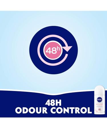Nivea Powder Touch Roll On 50 ML - Pack of 3 | Antiperspirant Deodorant, Alcohol-Free, 48hr Protection, Quick Dry | Helps Reduce Stains, Sweat Protection - Buy Online on GoSupps.com