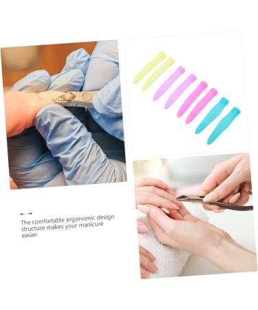Mikinona 4 Pairs Cuticle Nipper Handle Sleeve Scissor Scissor Tip Protectors Cuticle Sewing Embroidery Trimmer Handle Silicone Cover Silica Gel Nail Clippers Pouch - Buy Online on GoSupps.com