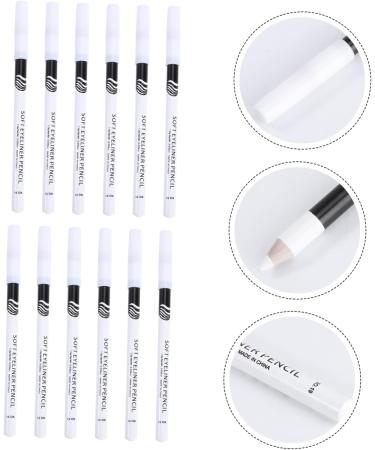 Mikinona 72 Pcs Eyeliner Pencil White Eye Liner Pencial Highlighter Pencil Makeup Eyes Lip Liner Wooden Pole - Buy Online on GoSupps.com