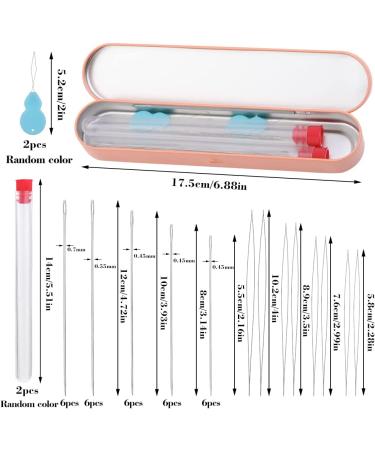 38 Pcs Beading Needles Set 4 Sizes Big Eye Beading Needles 5 Sizes Long Straight Beading Needles Seed Bead Needles with Threader and Needle Bottle for Bracelets and Jewelry Making - Buy Online on GoSupps.com