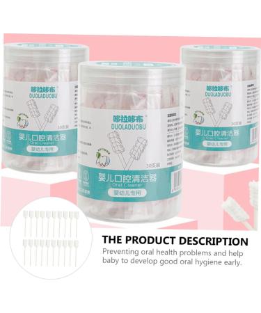 Minkissy 60 Pack Disposable Baby Toothbrushes - Soft Tongue Brushes & Mouth Cleaning Sponges for Infants - Buy Online on GoSupps.com