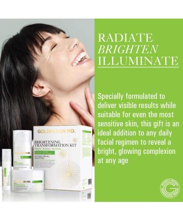 GOLDFADEN MD Brightening Transformation Kit - Advanced 3Pc Skin Care Set with Microdermabrasion Exfoliator Cleanser & Eye Cream for Radiant Skin - Buy Online on GoSupps.com