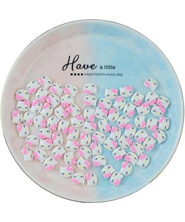 Vnsport Hello Kitty 60Pcs/Lot Cute Resin Nail Art Charms - Happy Animals Jelly Gummy Sweet Candy 3D Nail Decoration - DIY Nail Accessories (60pcs, Mixed 2 Pink Color) - Buy Online on GoSupps.com