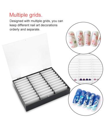 Nail Storage Box | Black Display Box for Nail Art & Fake Nails - Optimize Your Space! - Buy Online on GoSupps.com