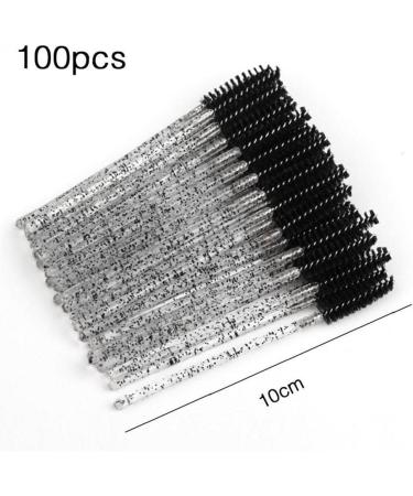 100pcs Crystal Eye Brush Brush Mascara Wands Eye Applicator Brush for Eyelashes Extensions Eye Makeup Kit Tool Spoolies - Buy Online on GoSupps.com