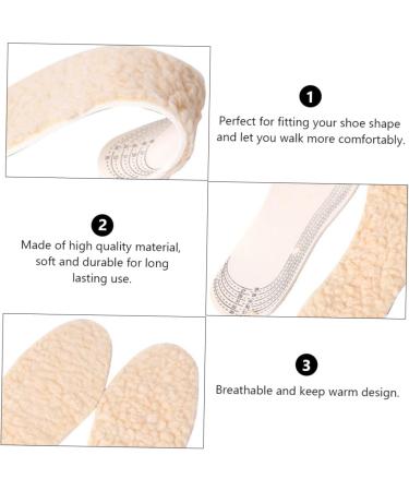 Buy NOLITOY 2 Pairs Fur Insole Inserts - Breathable & Warm Wool Insoles for Shoes - High Elasticity Child Cushion - International Shipping Available - Buy Online on GoSupps.com
