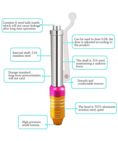 Hyaluron Abbey High Pressure Non-Invasive Hyaluronic Acid Lip Injections - 0.3 ml Mesotherapy Pistols with 5 Ampoule Heads for Anti-Aging Solutions - Buy Online on GoSupps.com