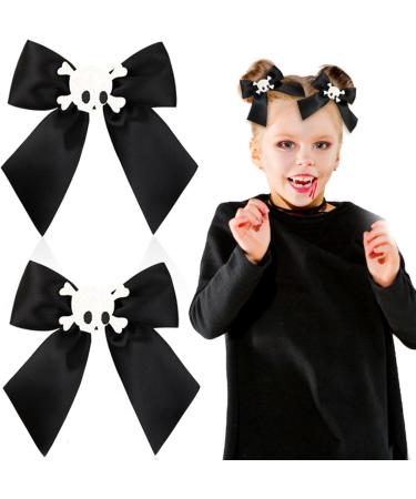 1pair Goth Bowknot&Skull Shape Hairpins Hot Girls Punk Hair Clip Halloween Punk Ponytail Bangs Hair Clip For Woman Hair Pin For Woman Hair Accessories Ribbon Hair Pin For Daily Hairstyles Cute Bowknot Black - Buy Online on GoSupps.com