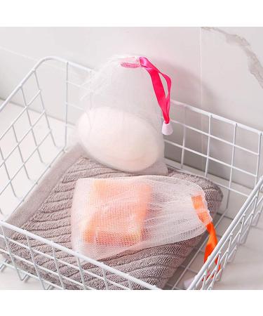 20 Pack Handmade Soap Bubble Mesh Bags - Exfoliating Double Layer Foam Net Soap Saver Pouch for Body and Facial Cleaning (Assorted Colors) - Buy Online on GoSupps.com