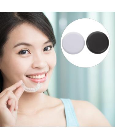 Fomiyes Silicone Tooth Clip Holder - Orthodontic Prosthesis Case | 2 Pack Retainer Storage Box | Black & White | 8.5x8.5 cm & 5x2.8 cm - Buy Online on GoSupps.com